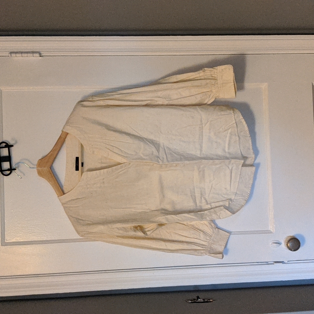 NWOT J.Crew Pleated Flannel Popover